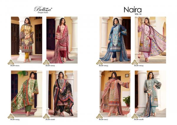 Belliza Naira Vol 14 Embroidery Dress Material Collection